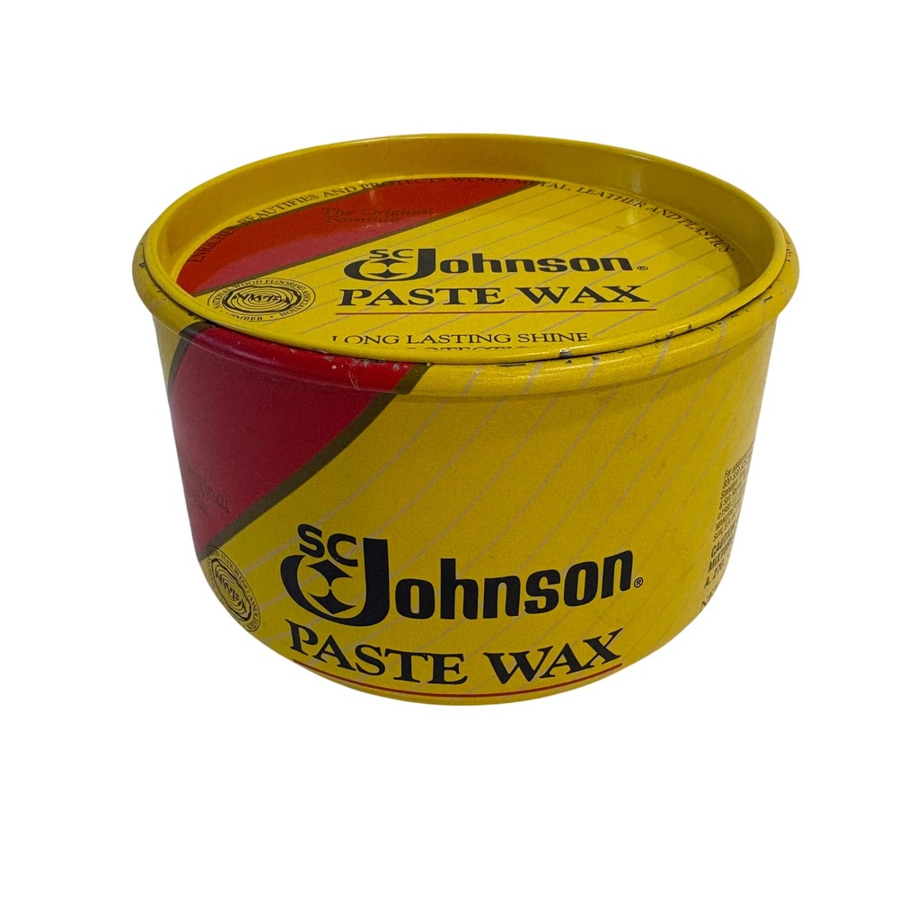 Vintage SC Johnson Paste Wax Original Formula Tin 1 lb .09 Oz 80%